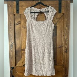 Adrianna Pappel Blush Lace Dress